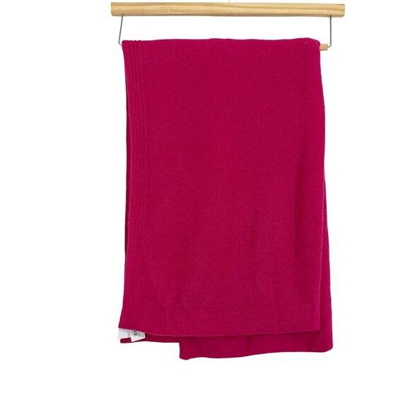 NEW Halogen Berry Pink Cashmere Rectangle Scarf Nordstrom Cozy Soft - Picture 2 of 4